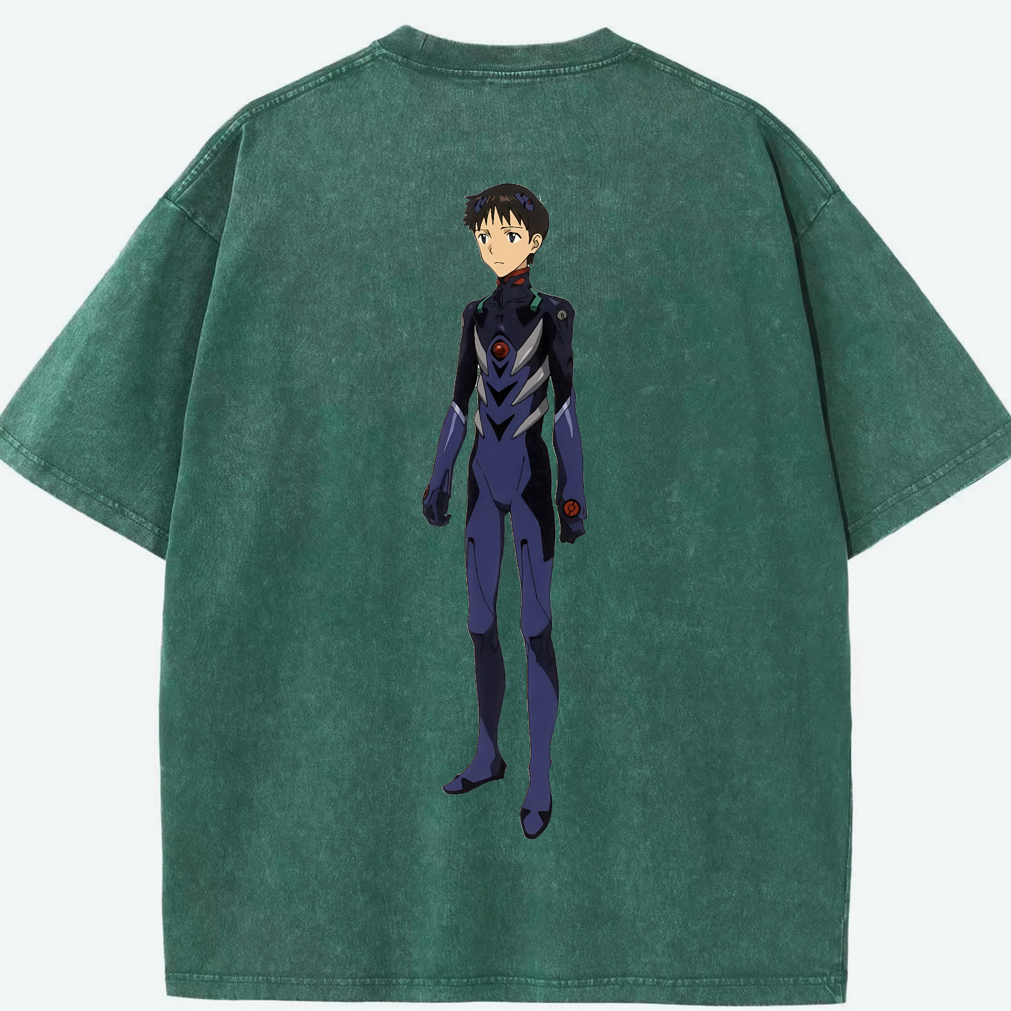（画像用） EVA 新世紀エヴァンゲリオン 綿100% ヴィンテージ風 半袖Tシャツ（背面プリント）
